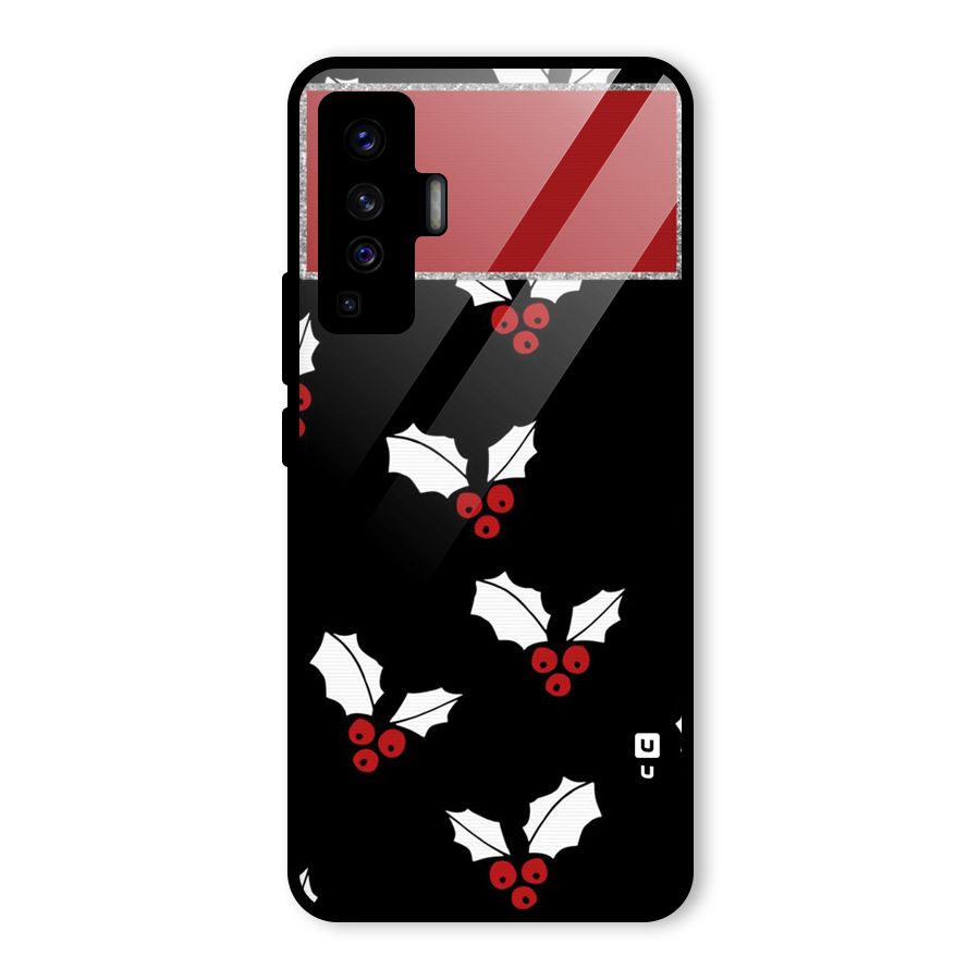 Cherry Leaf Design Glass Back Case for Vivo X50