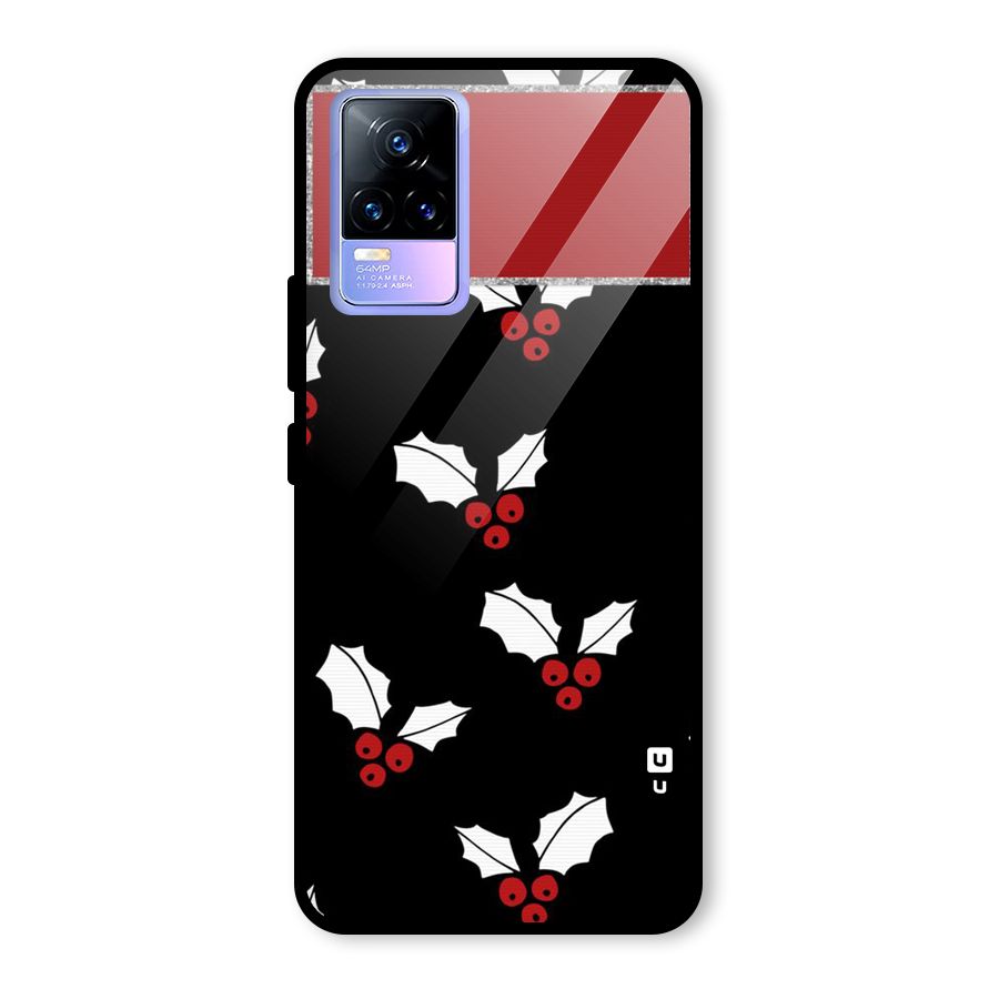 Cherry Leaf Design Glass Back Case for Vivo Y73