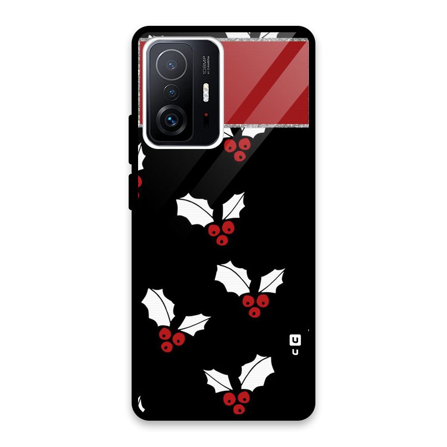 Cherry Leaf Design Glass Back Case for Xiaomi 11T Pro