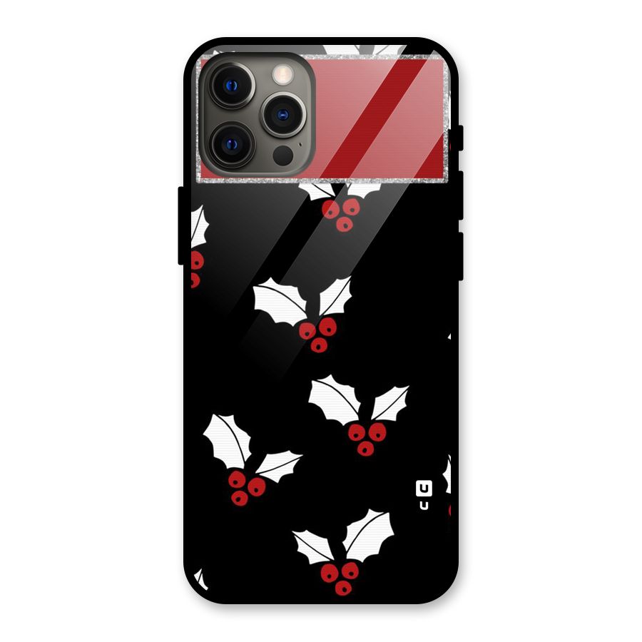 Cherry Leaf Design Glass Back Case for iPhone 12 Pro Max