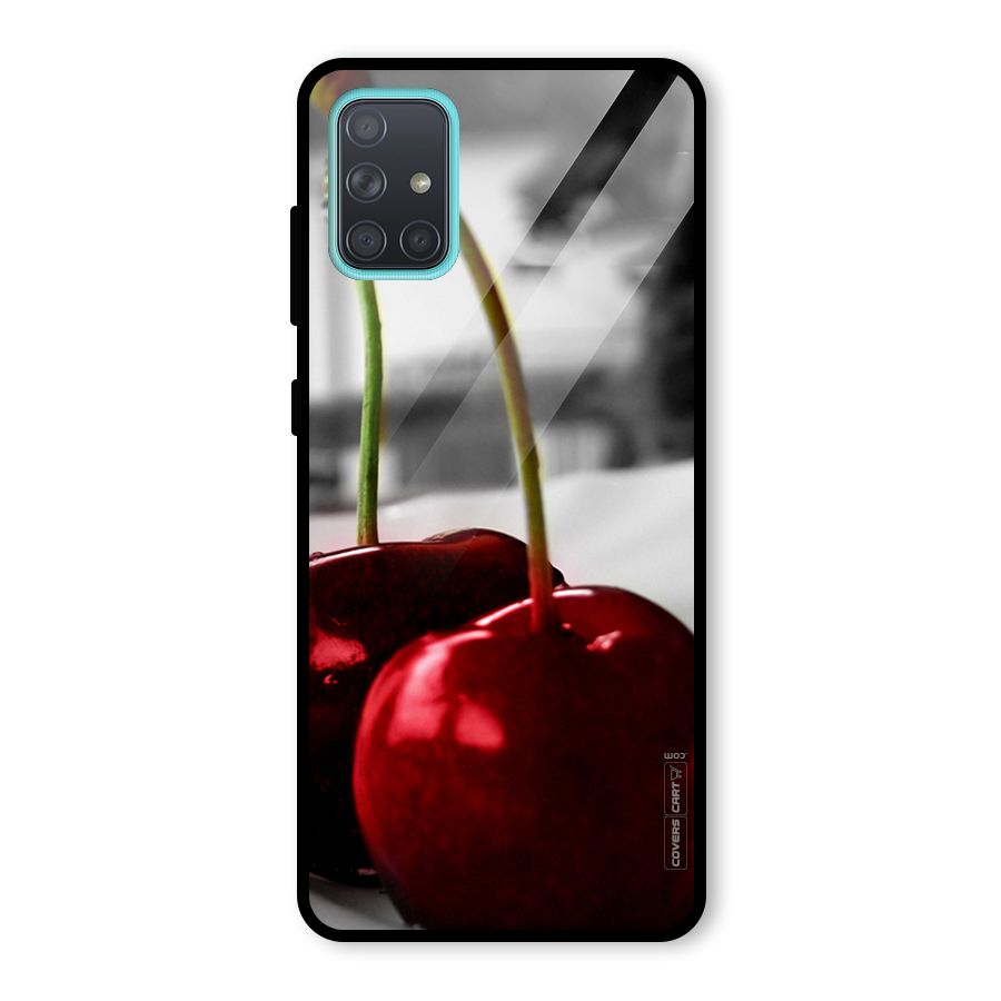 Cherry Photography Glass Back Case for Galaxy A71