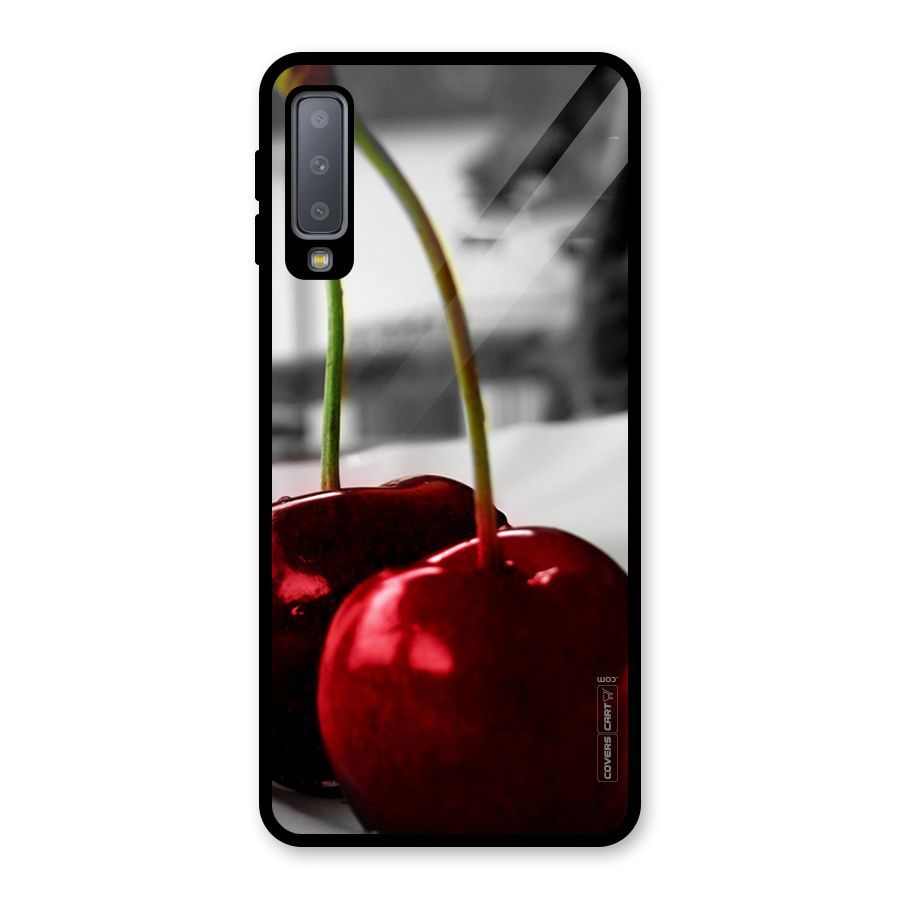 Cherry Photography Glass Back Case for Galaxy A7 (2018)