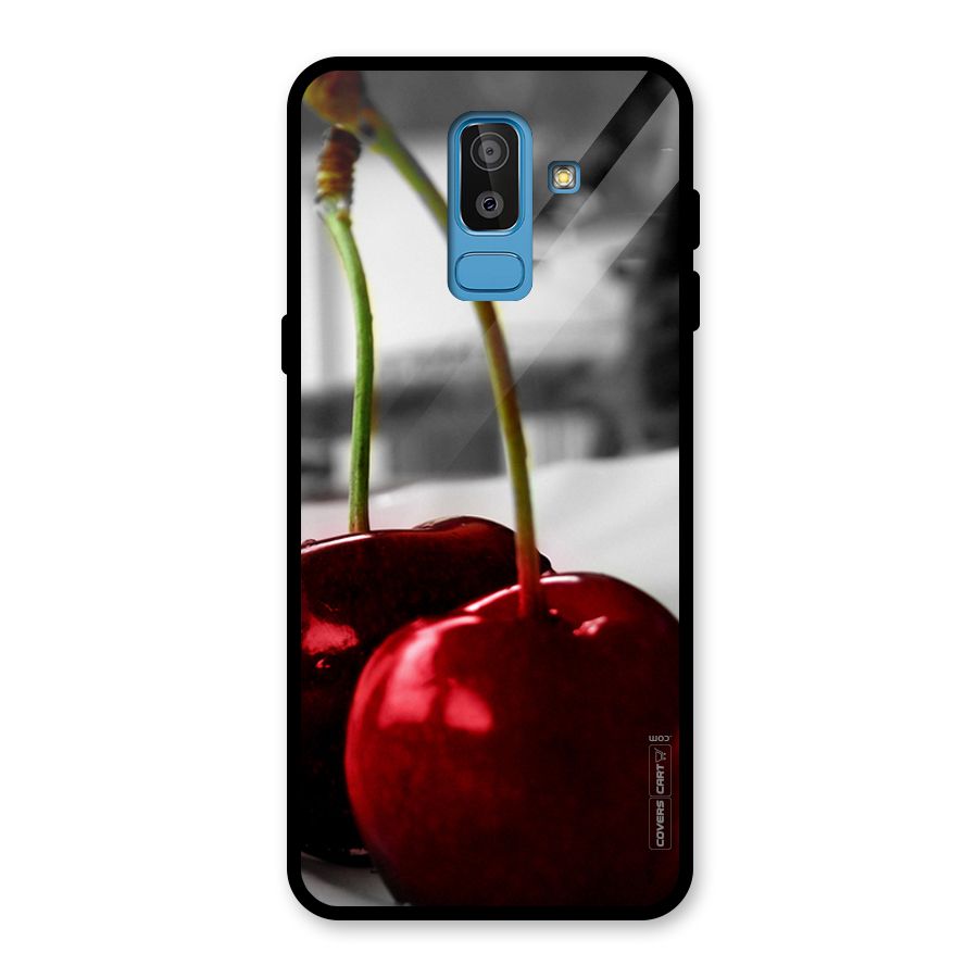 Cherry Photography Glass Back Case for Galaxy J8