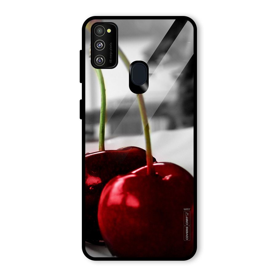 Cherry Photography Glass Back Case for Galaxy M30s