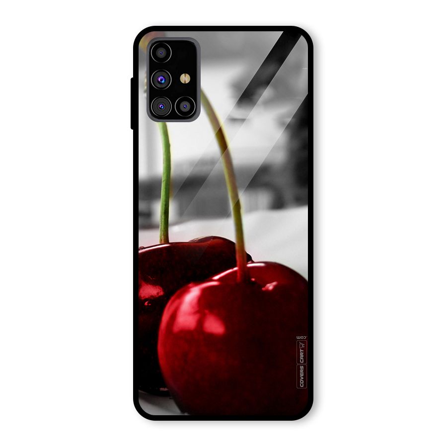 Cherry Photography Glass Back Case for Galaxy M31s