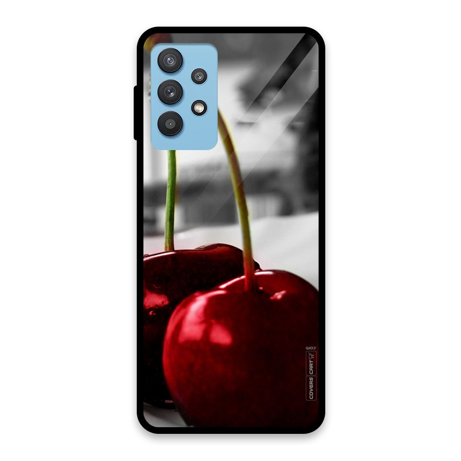 Cherry Photography Glass Back Case for Galaxy M32 5G