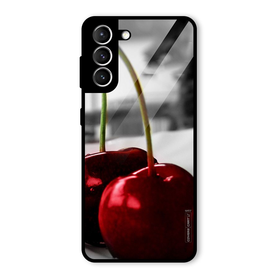 Cherry Photography Glass Back Case for Galaxy S21 5G