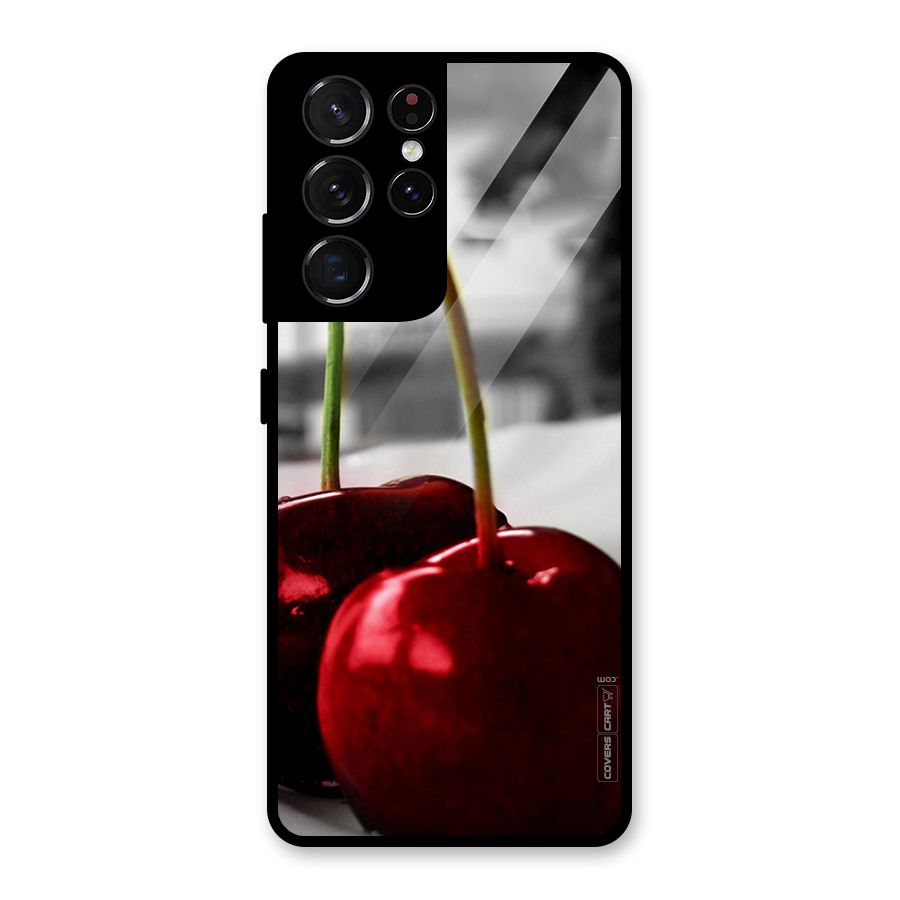 Cherry Photography Glass Back Case for Galaxy S21 Ultra 5G