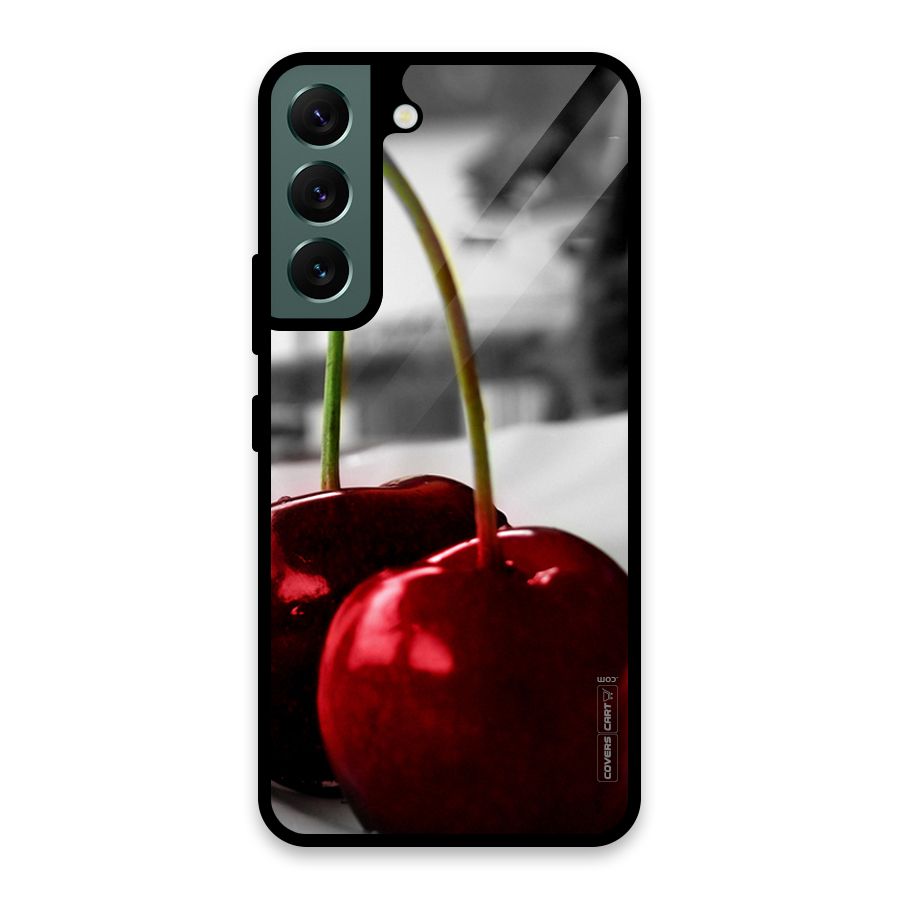 Cherry Photography Glass Back Case for Galaxy S22 5G
