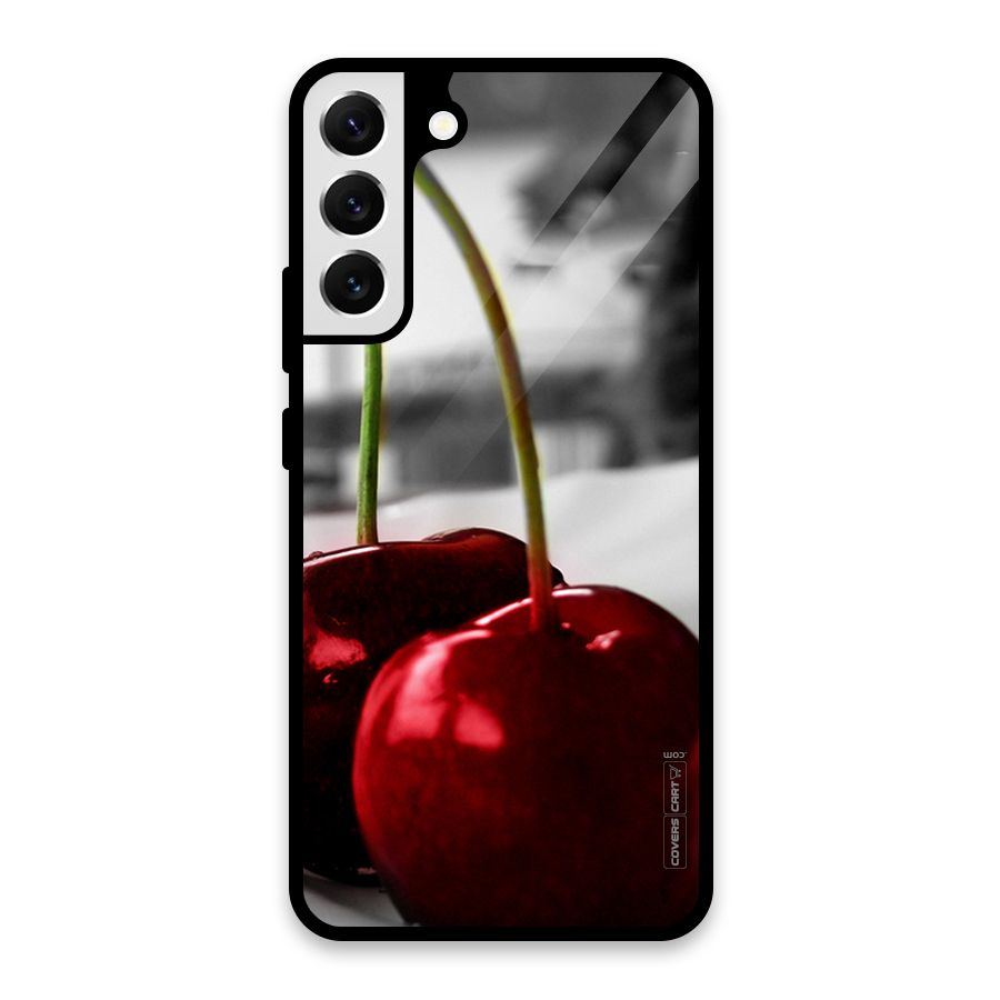 Cherry Photography Glass Back Case for Galaxy S22 Plus 5G