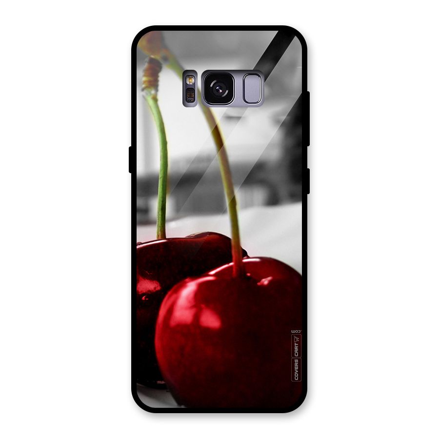 Cherry Photography Glass Back Case for Galaxy S8