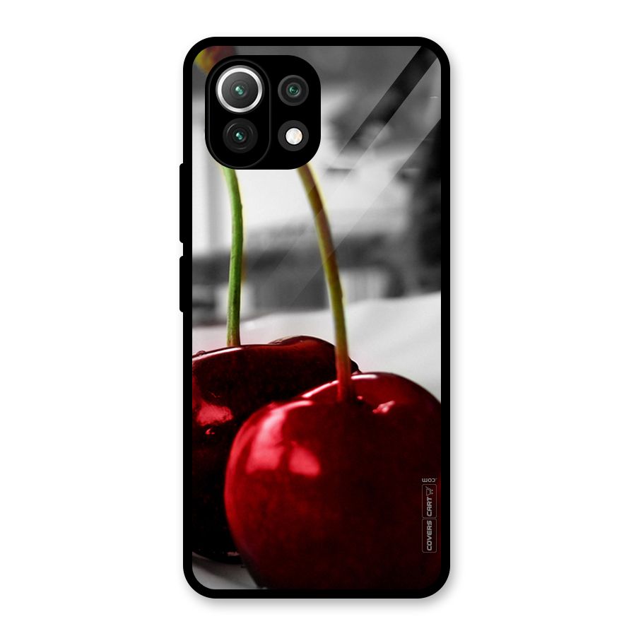 Cherry Photography Glass Back Case for Mi 11 Lite NE 5G