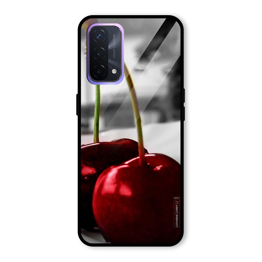 Cherry Photography Glass Back Case for Oppo A74 5G