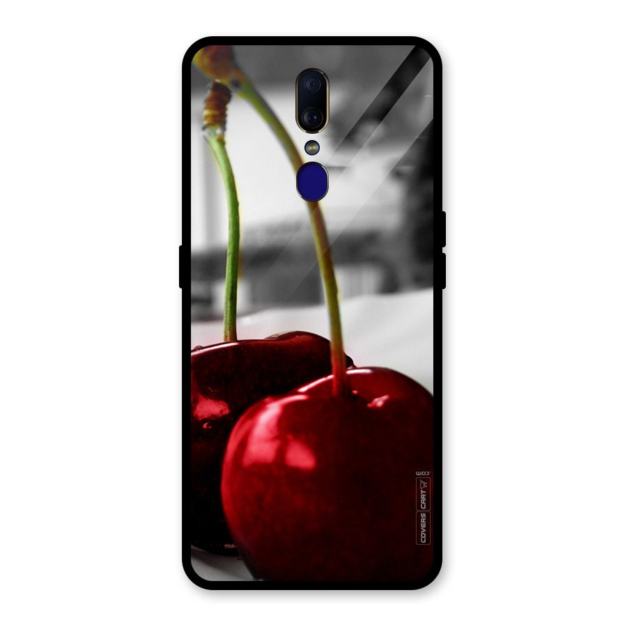 Cherry Photography Glass Back Case for Oppo F11