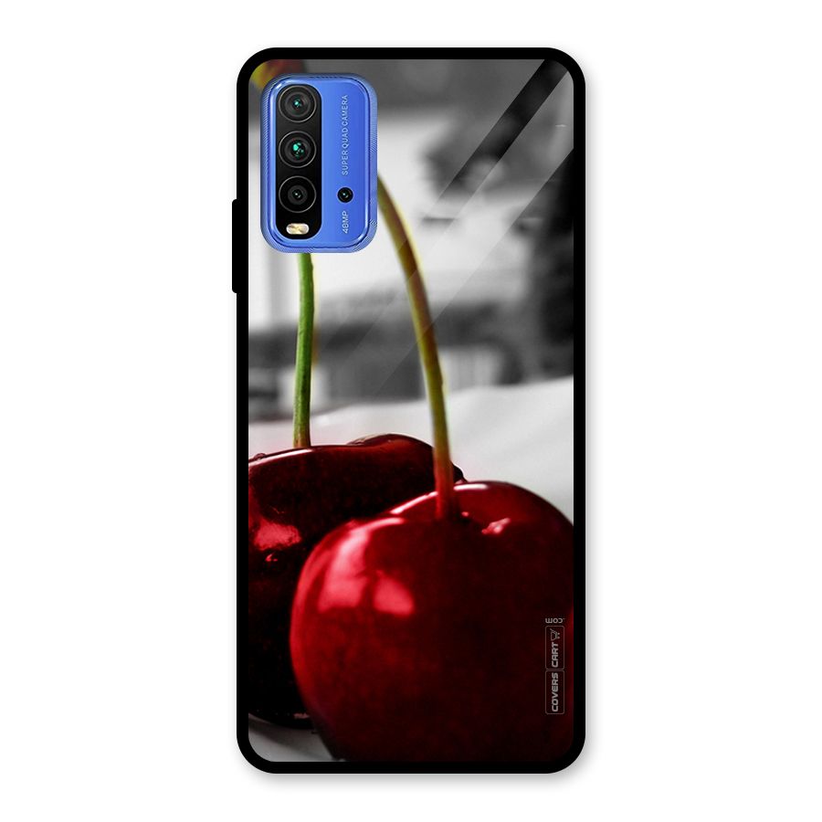 Cherry Photography Glass Back Case for Redmi 9 Power