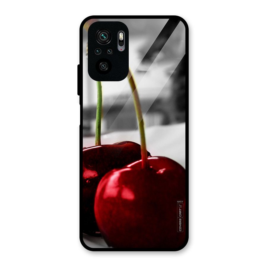 Cherry Photography Glass Back Case for Redmi Note 10S