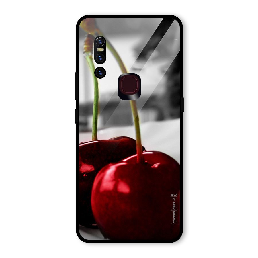 Cherry Photography Glass Back Case for Vivo V15