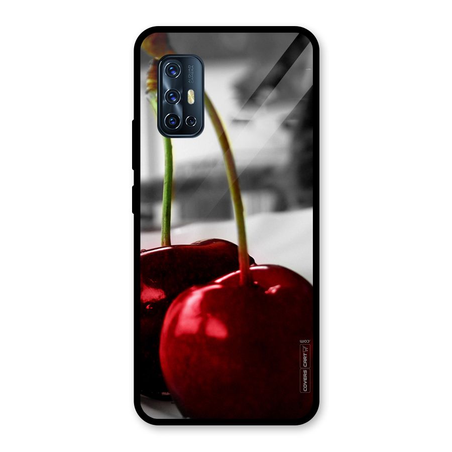 Cherry Photography Glass Back Case for Vivo V17