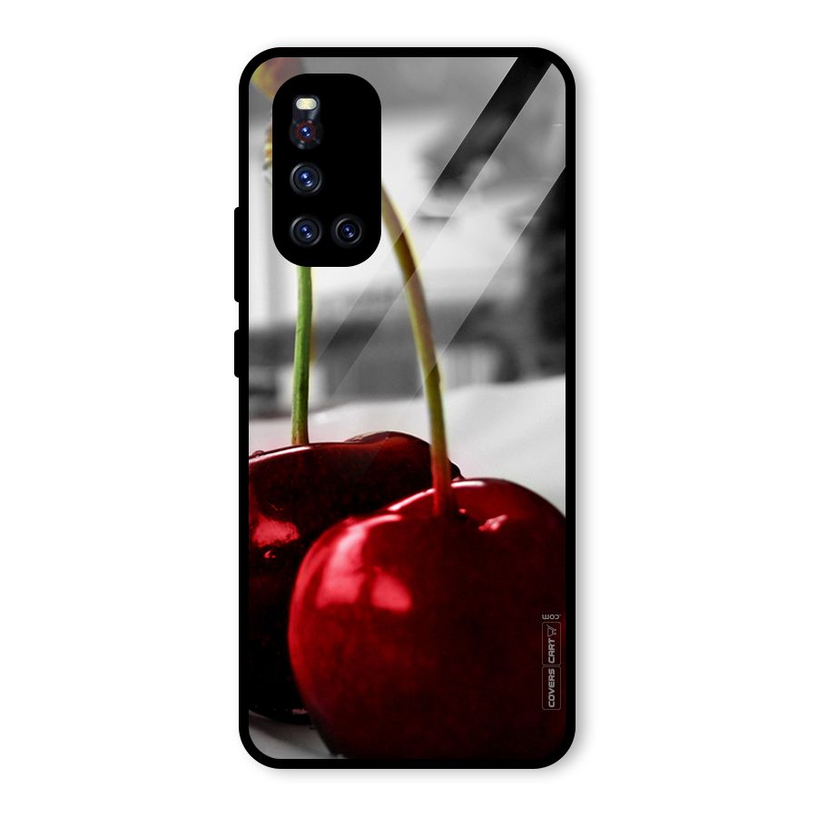 Cherry Photography Glass Back Case for Vivo V19