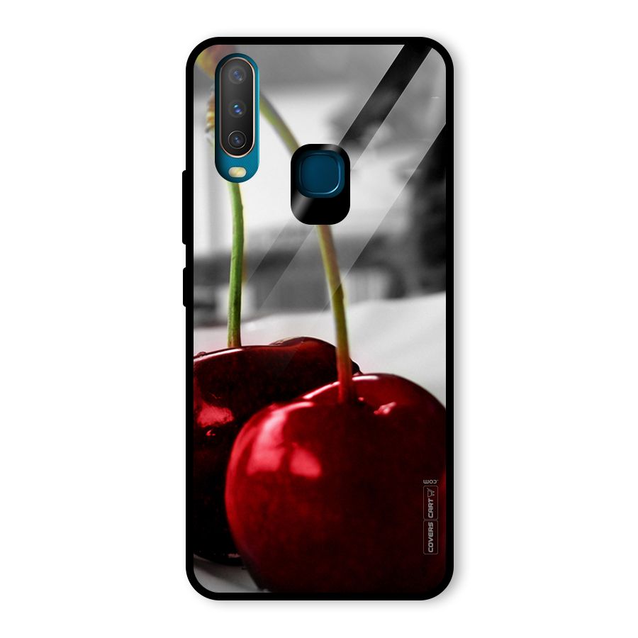 Cherry Photography Glass Back Case for Vivo Y12