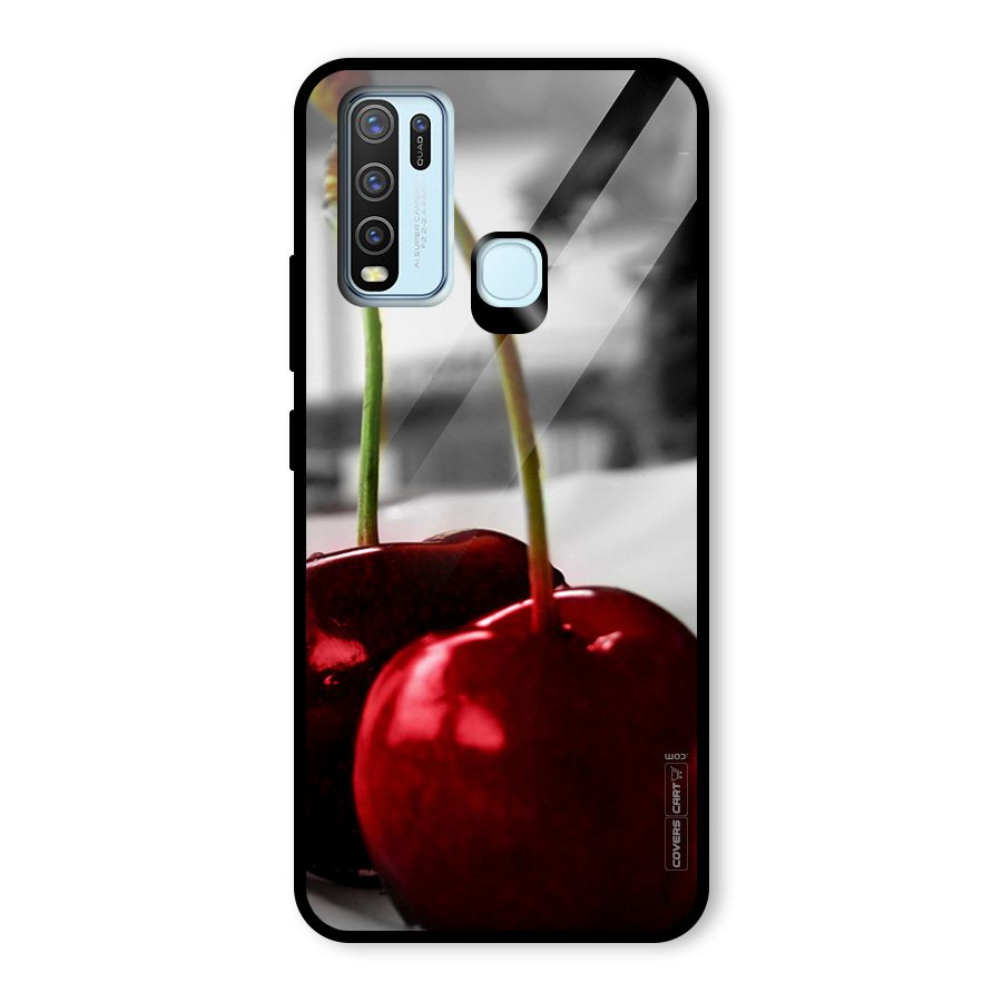 Cherry Photography Glass Back Case for Vivo Y30