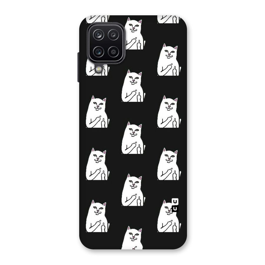 Chill Cat Pattern Back Case for Galaxy A12