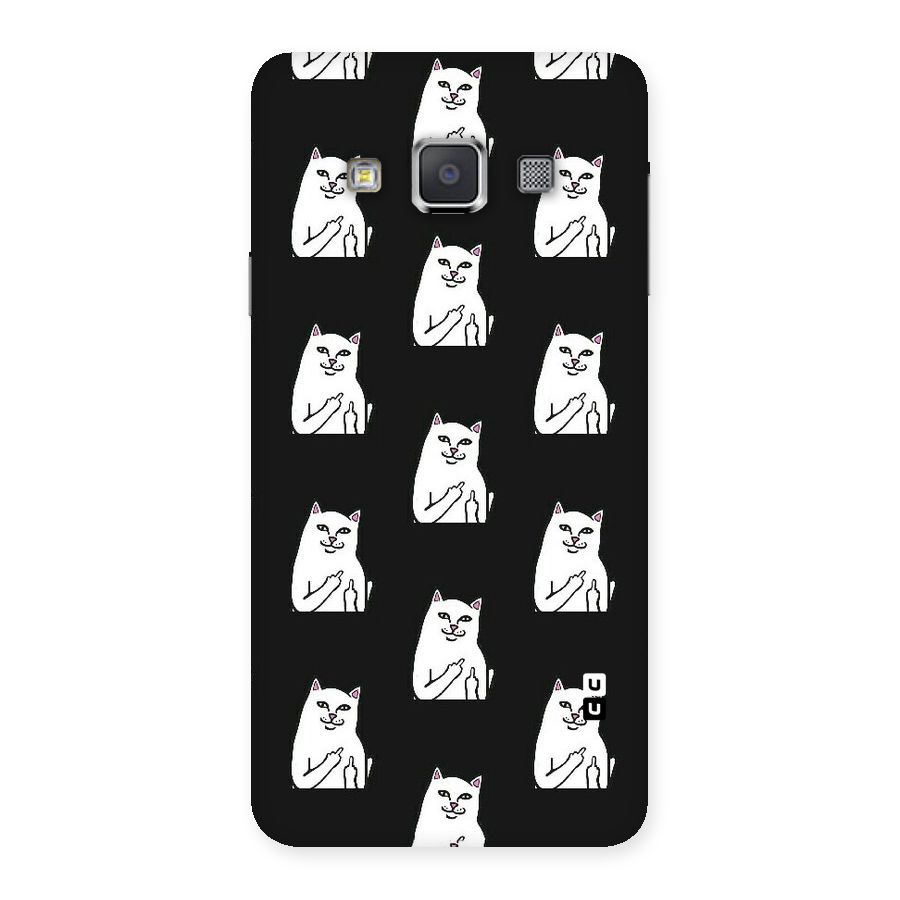 Chill Cat Pattern Back Case for Galaxy A3