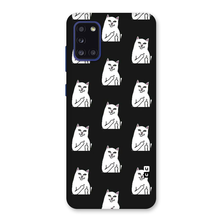Chill Cat Pattern Back Case for Galaxy A31