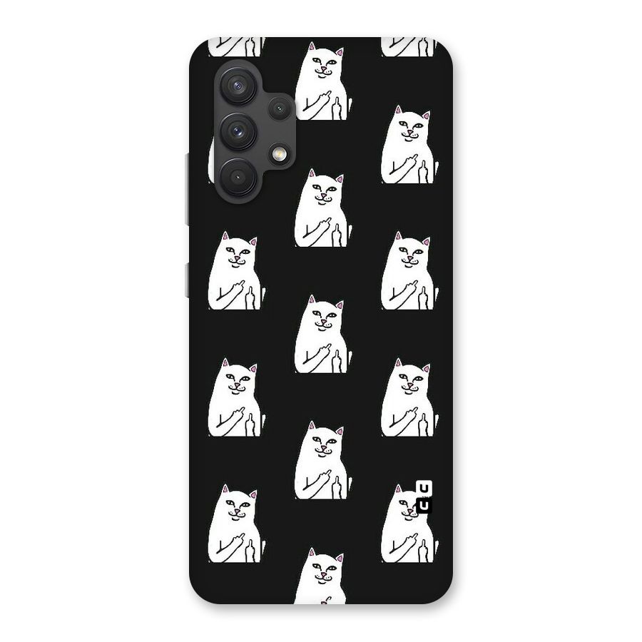 Chill Cat Pattern Back Case for Galaxy A32