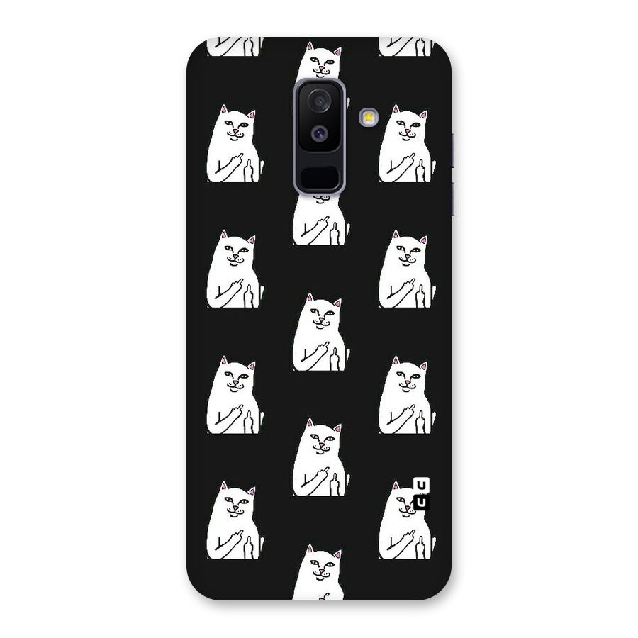 Chill Cat Pattern Back Case for Galaxy A6 Plus