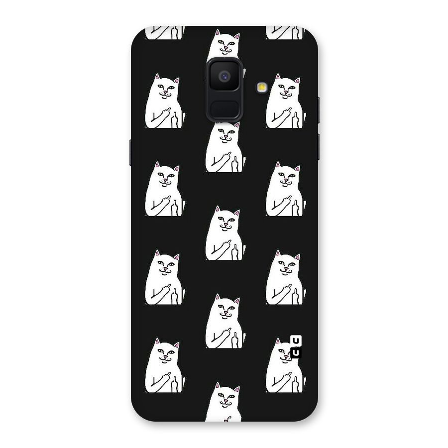 Chill Cat Pattern Back Case for Galaxy A6 (2018)