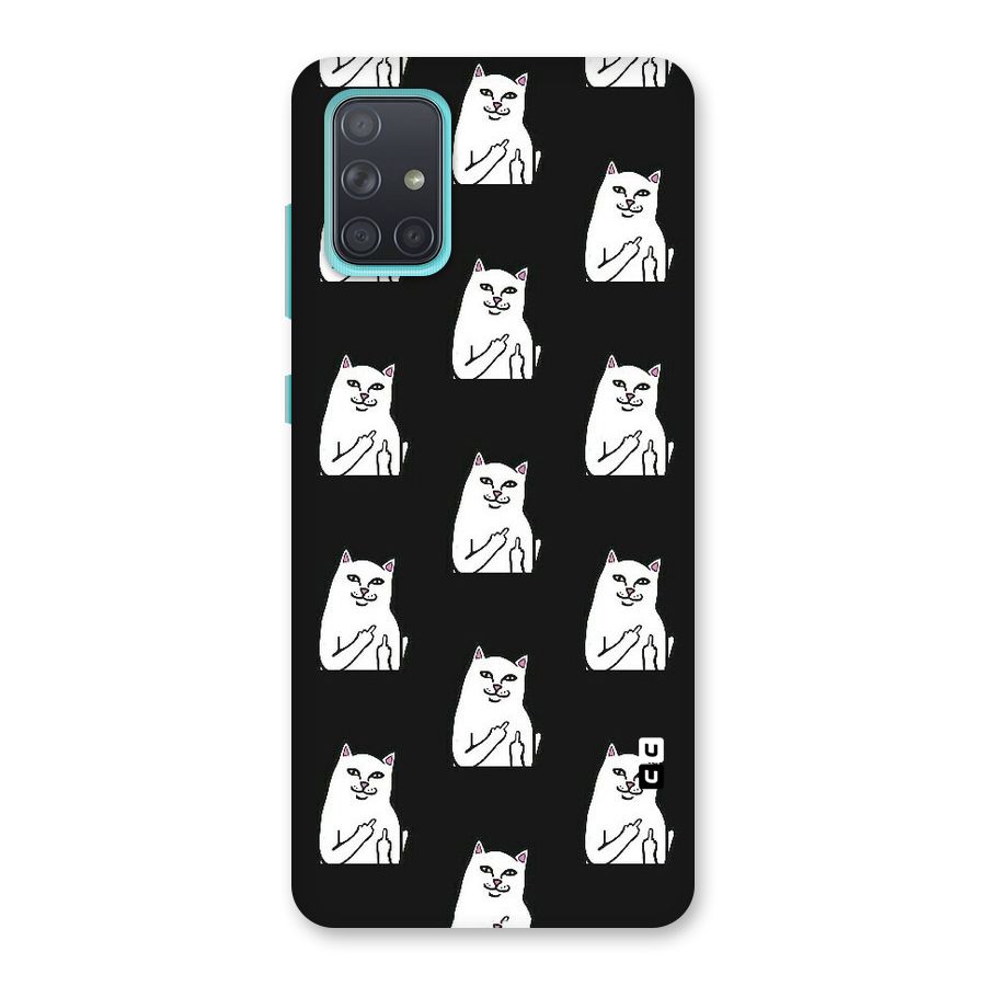 Chill Cat Pattern Back Case for Galaxy A71