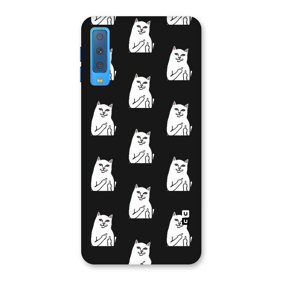 Chill Cat Pattern Back Case for Galaxy A7 (2018)