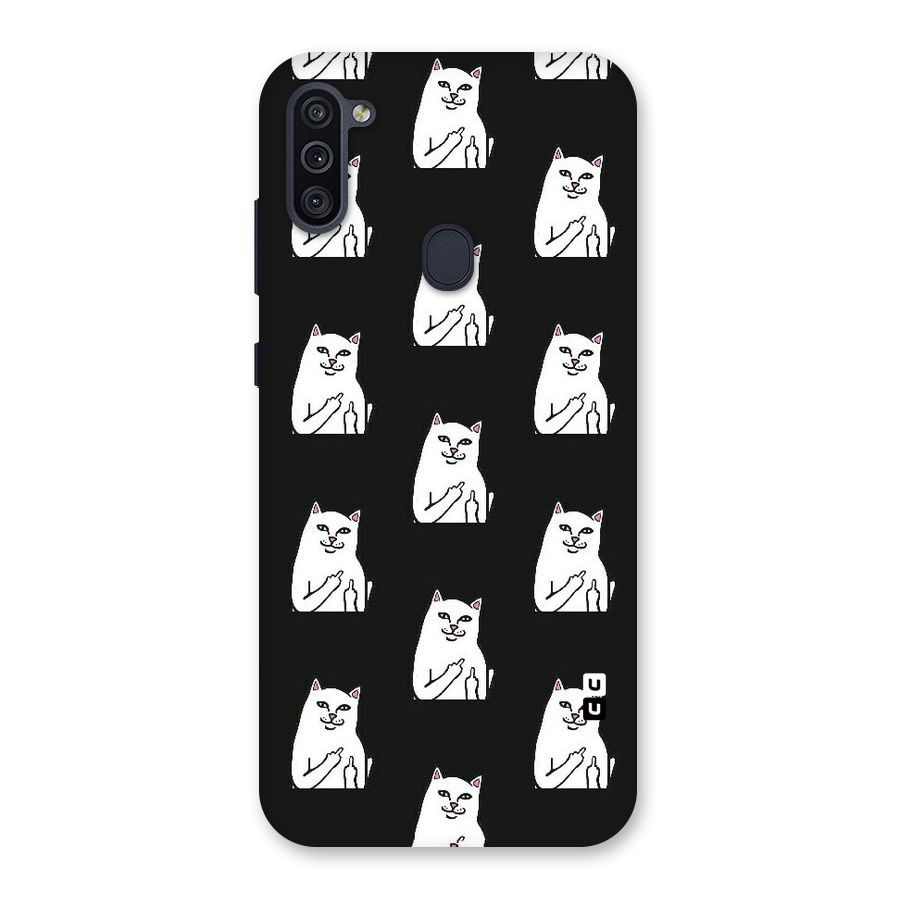 Chill Cat Pattern Back Case for Galaxy M11