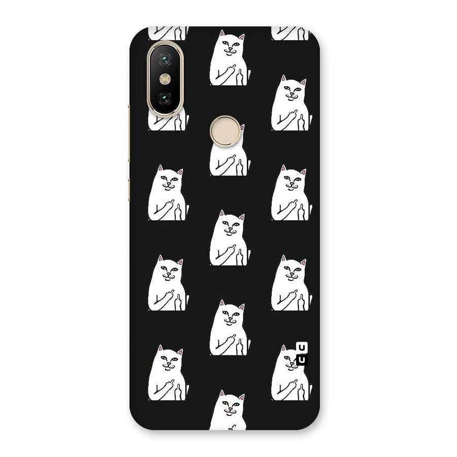 Chill Cat Pattern Back Case for Mi A2