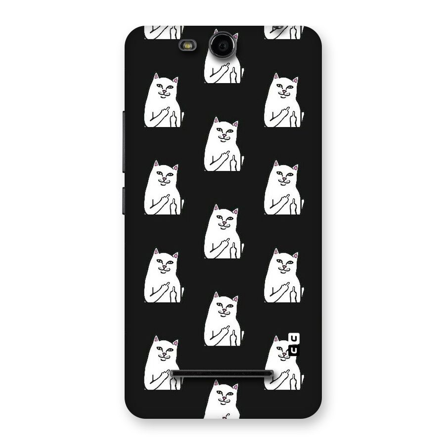 Chill Cat Pattern Back Case for Micromax Canvas Juice 3 Q392