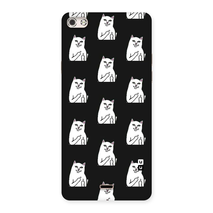 Chill Cat Pattern Back Case for Micromax Canvas Silver 5