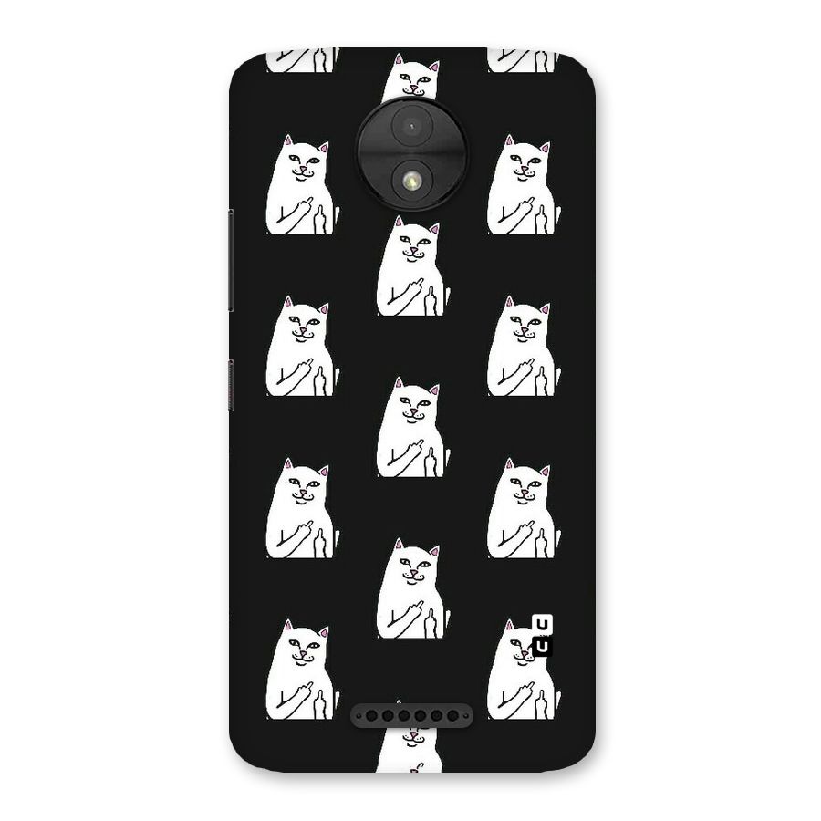 Chill Cat Pattern Back Case for Moto C