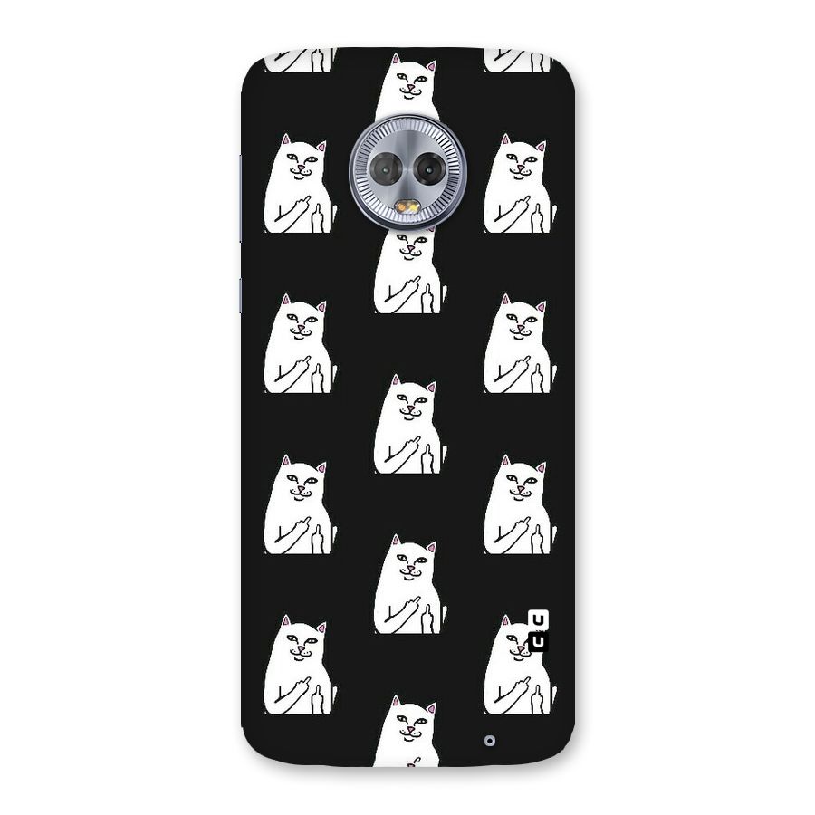 Chill Cat Pattern Back Case for Moto G6 Plus