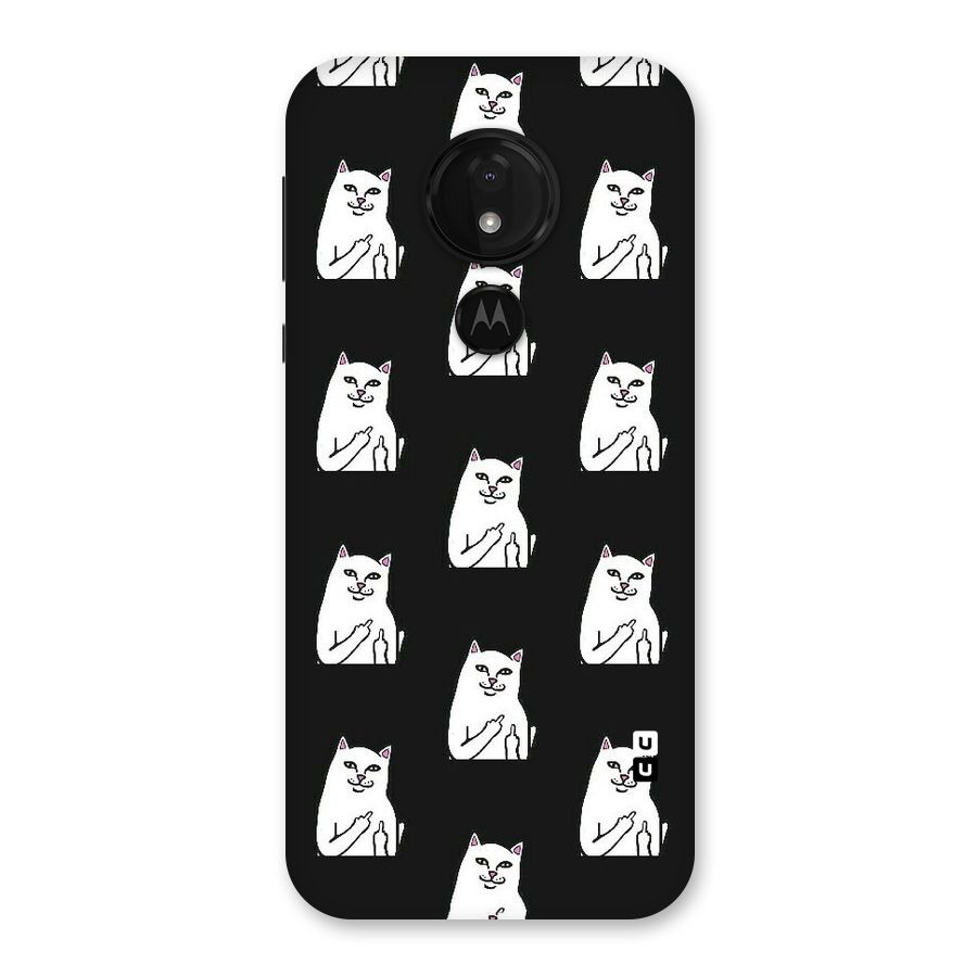 Chill Cat Pattern Back Case for Moto G7 Power
