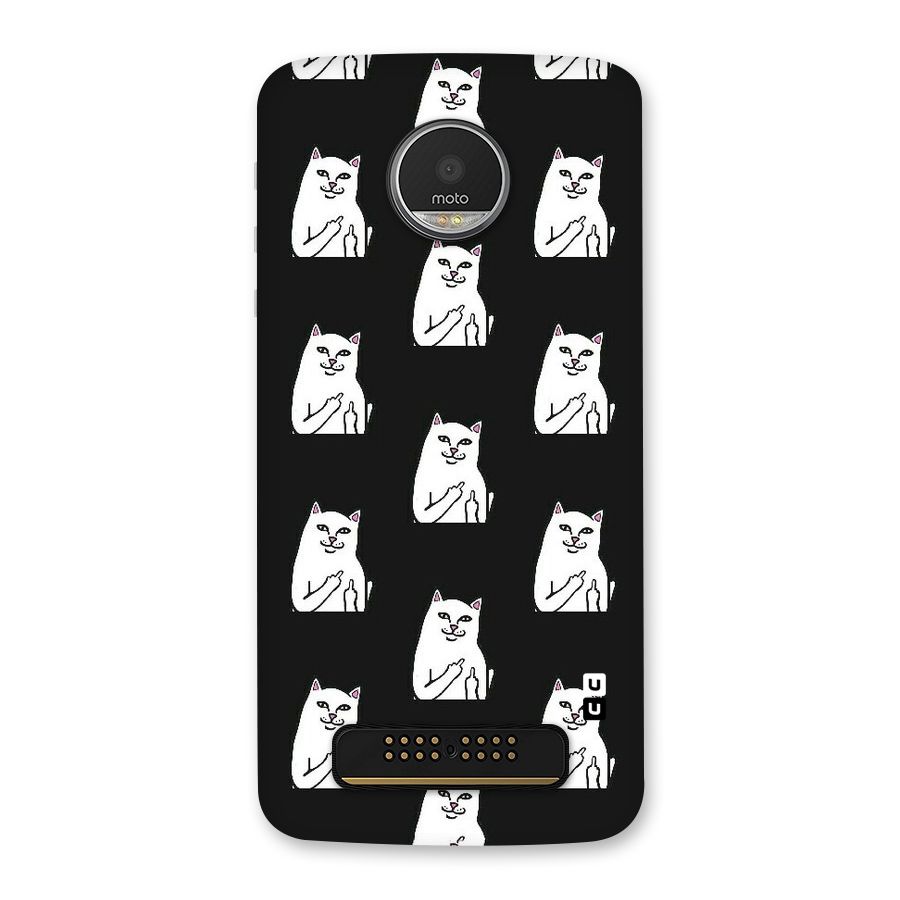 Chill Cat Pattern Back Case for Moto Z Play