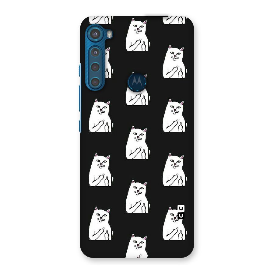 Chill Cat Pattern Back Case for Motorola One Fusion Plus