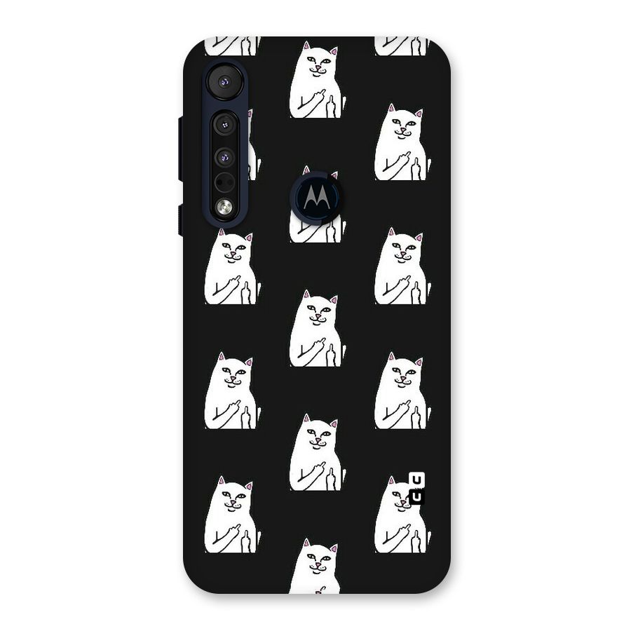 Chill Cat Pattern Back Case for Motorola One Macro