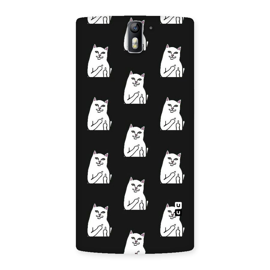 Chill Cat Pattern Back Case for One Plus One