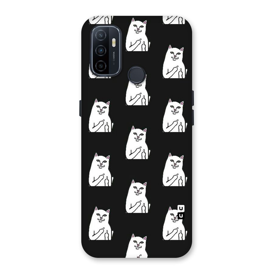 Chill Cat Pattern Back Case for Oppo A32