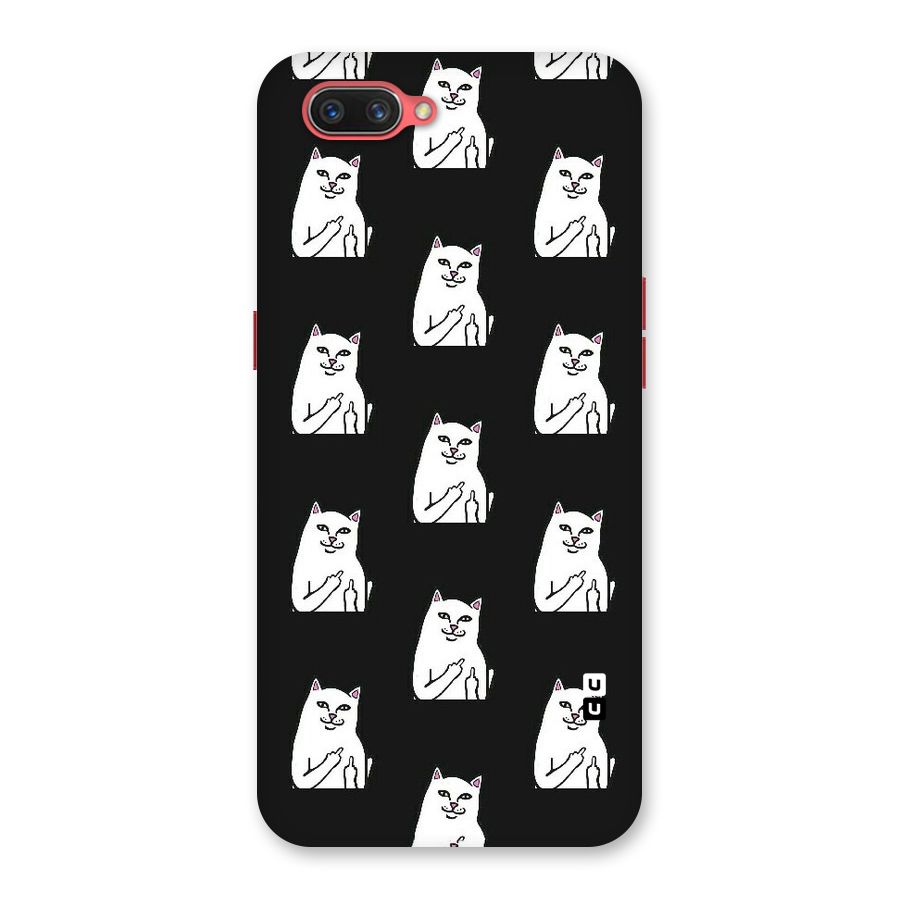Chill Cat Pattern Back Case for Oppo A3s