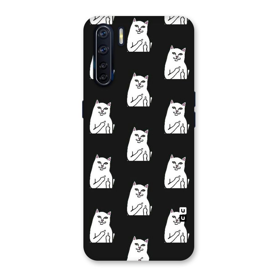 Chill Cat Pattern Back Case for Oppo F15