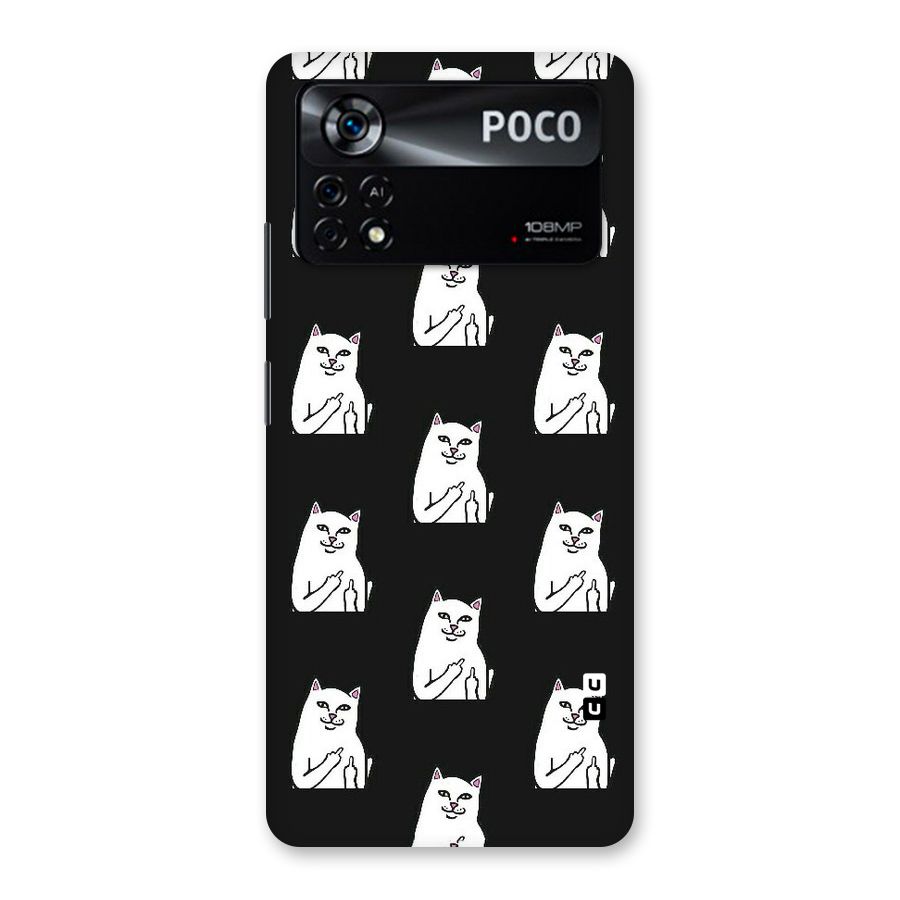 Chill Cat Pattern Back Case for Poco X4 Pro 5G