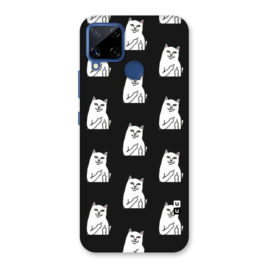 Chill Cat Pattern Back Case for Realme C15