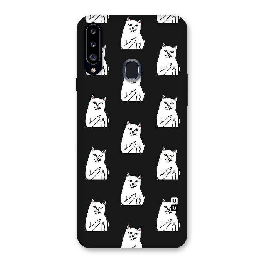 Chill Cat Pattern Back Case for Samsung Galaxy A20s